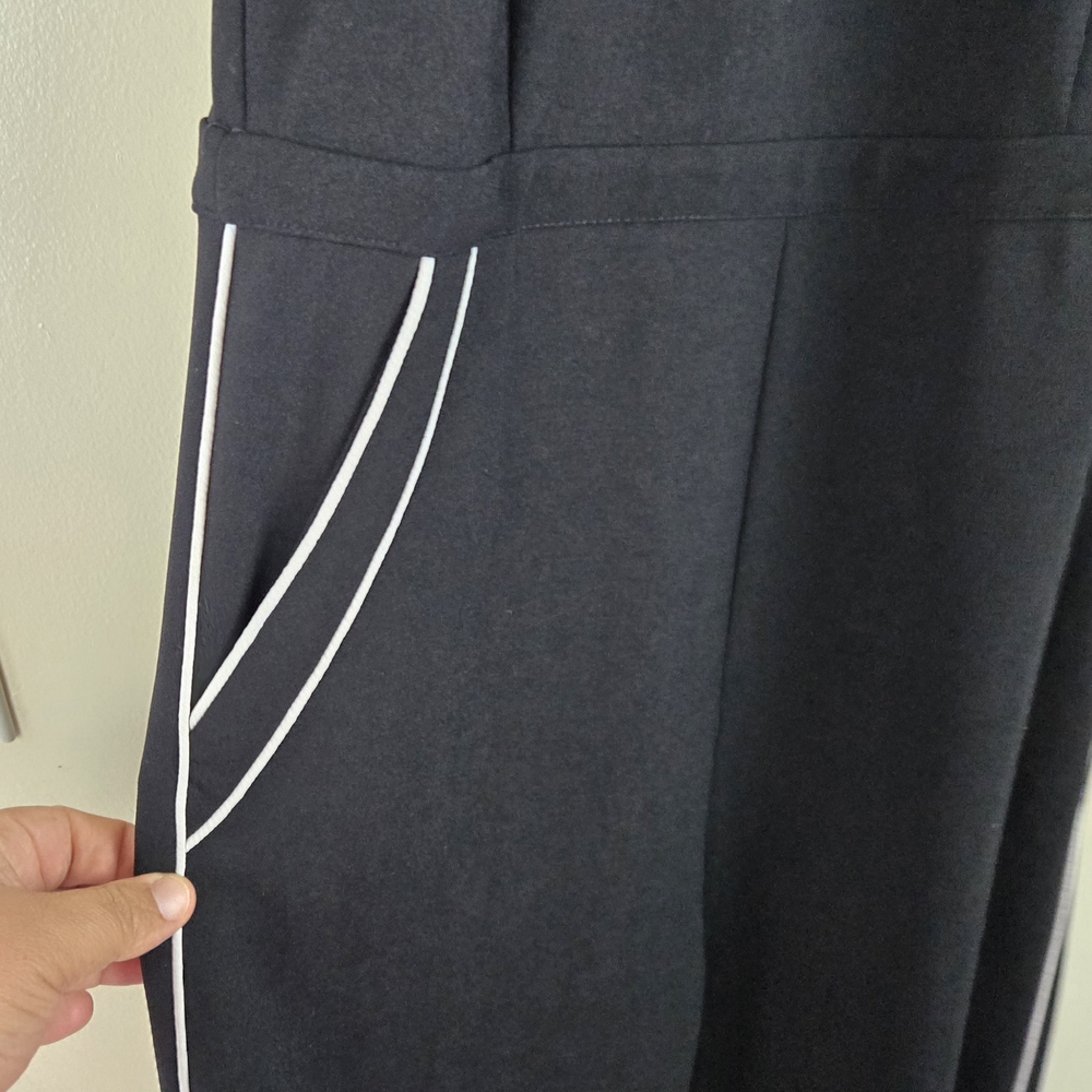 Lulu's Black And White Jumpsuit Wide Leg Size M - Picture 6 of 8